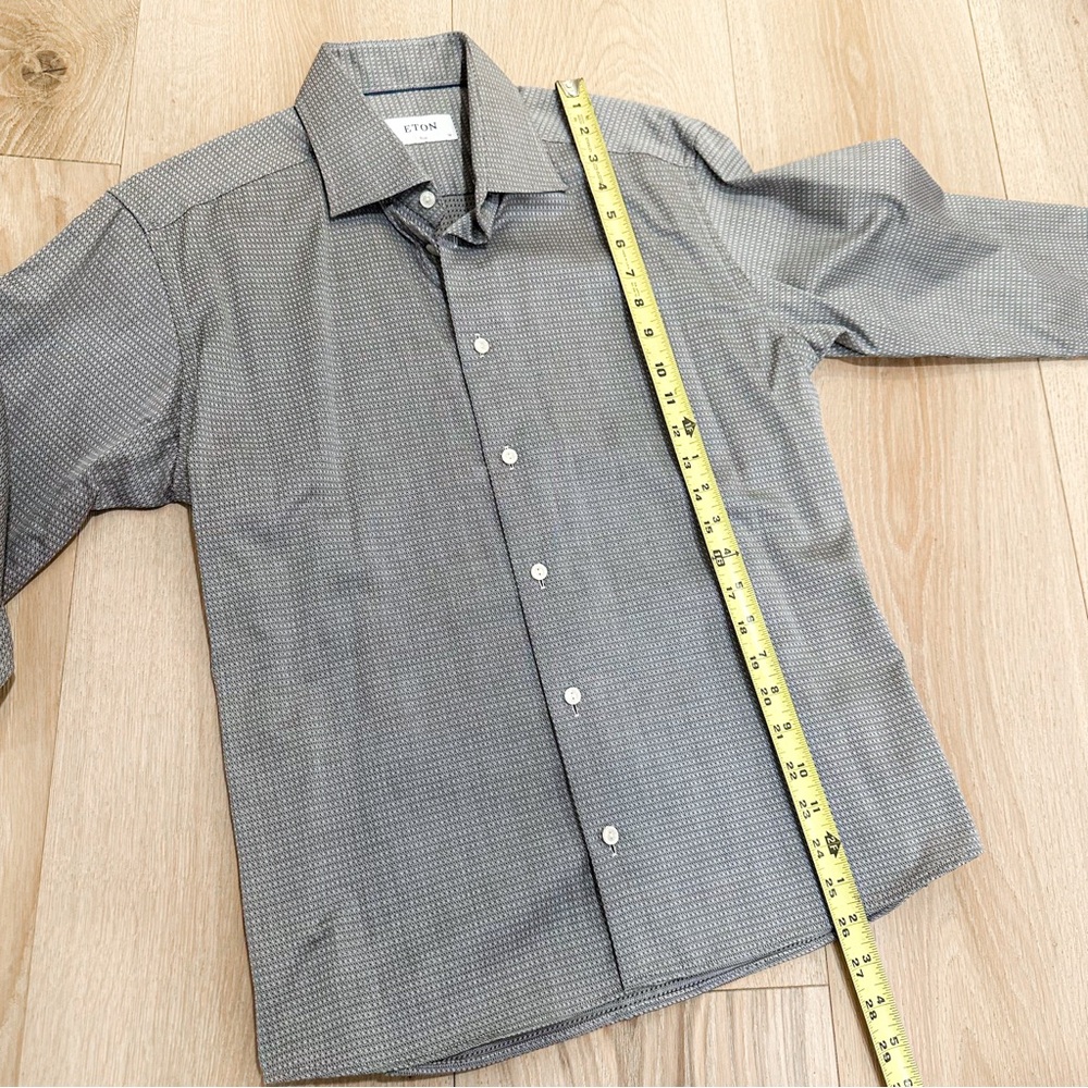ETON Signature Twill Micropattern Men's Dress Shirt 16/41 Slim - Picture 10 of 12